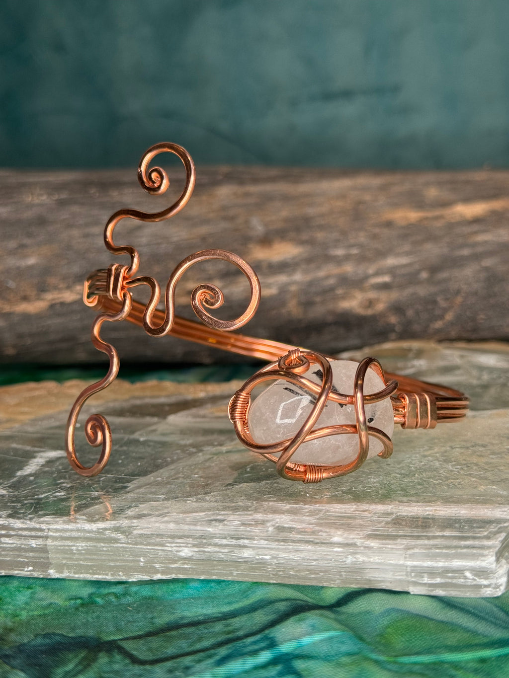 Tourmalinated Quartz Arm Cuff : B