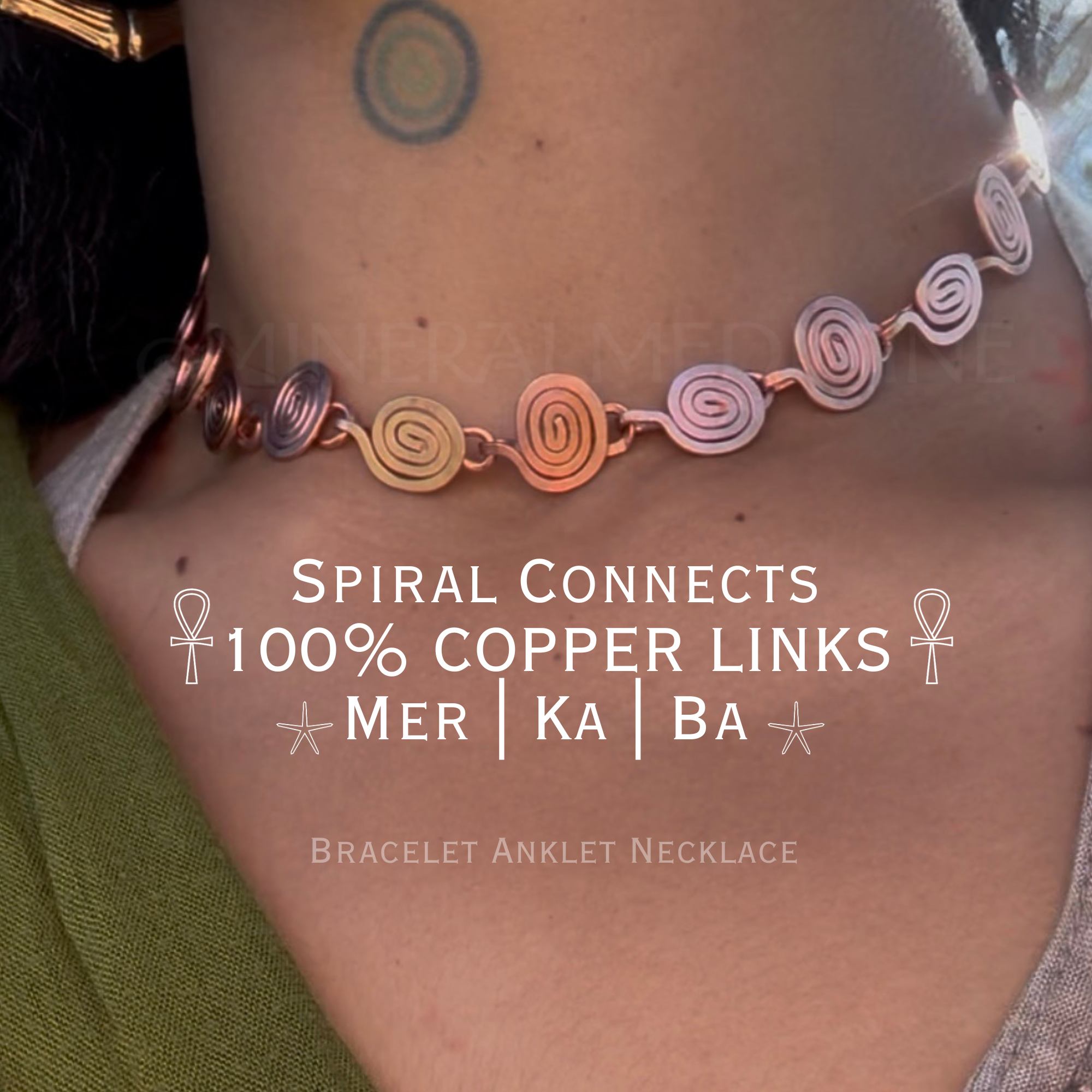 Spiral Connectors 𓋹 100% COPPER Links  𓋹
