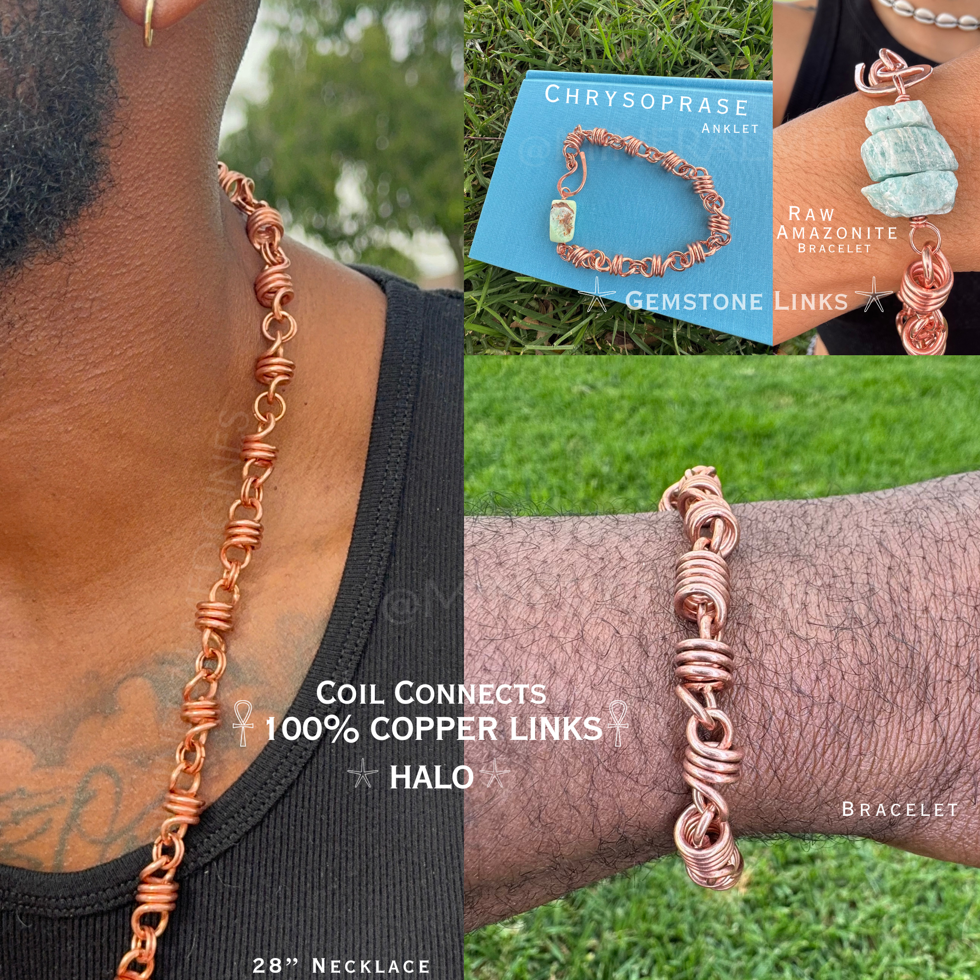 Coil Connectors 𓋹 100% COPPER Links 𓋹