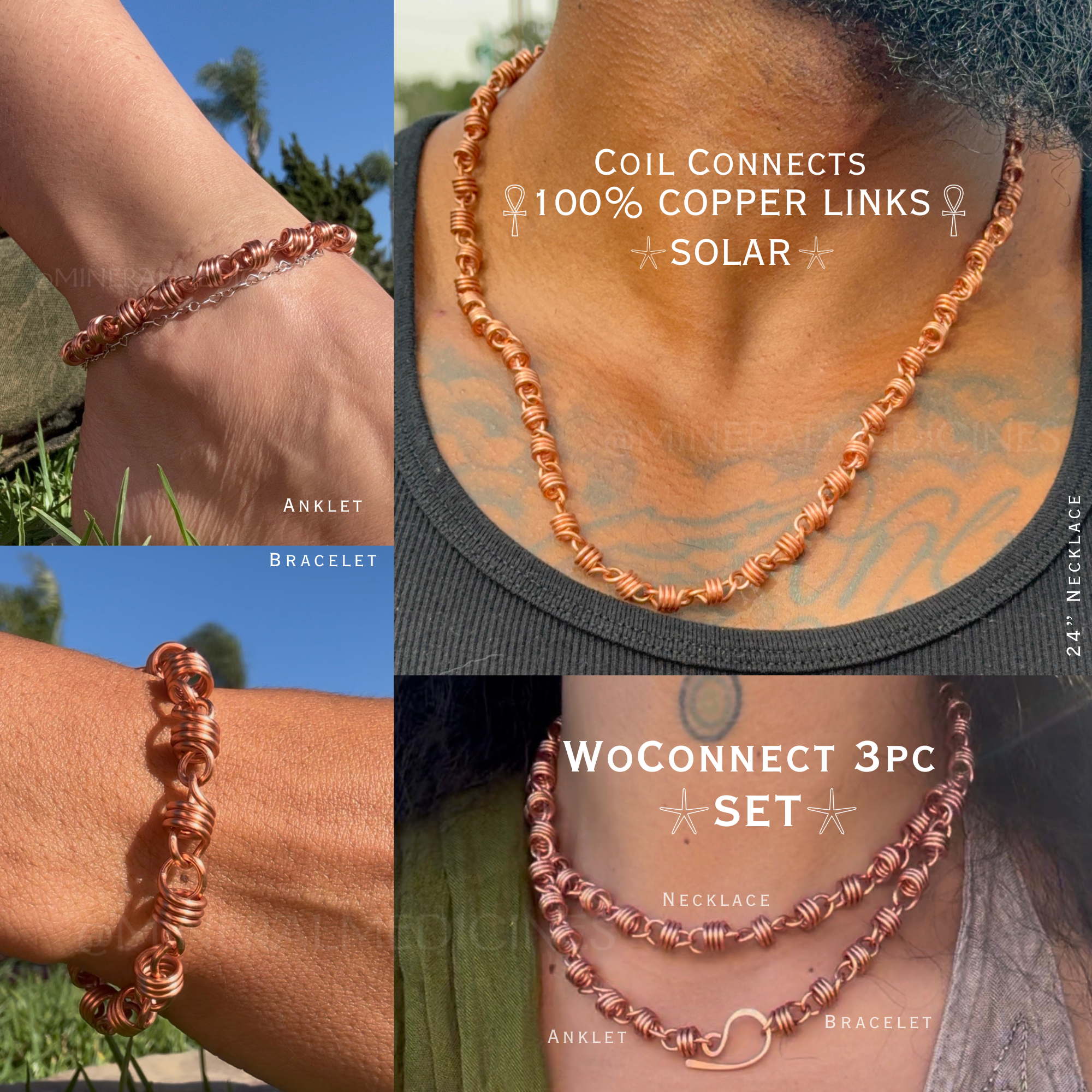 Coil Connectors 𓋹 100% COPPER Links 𓋹