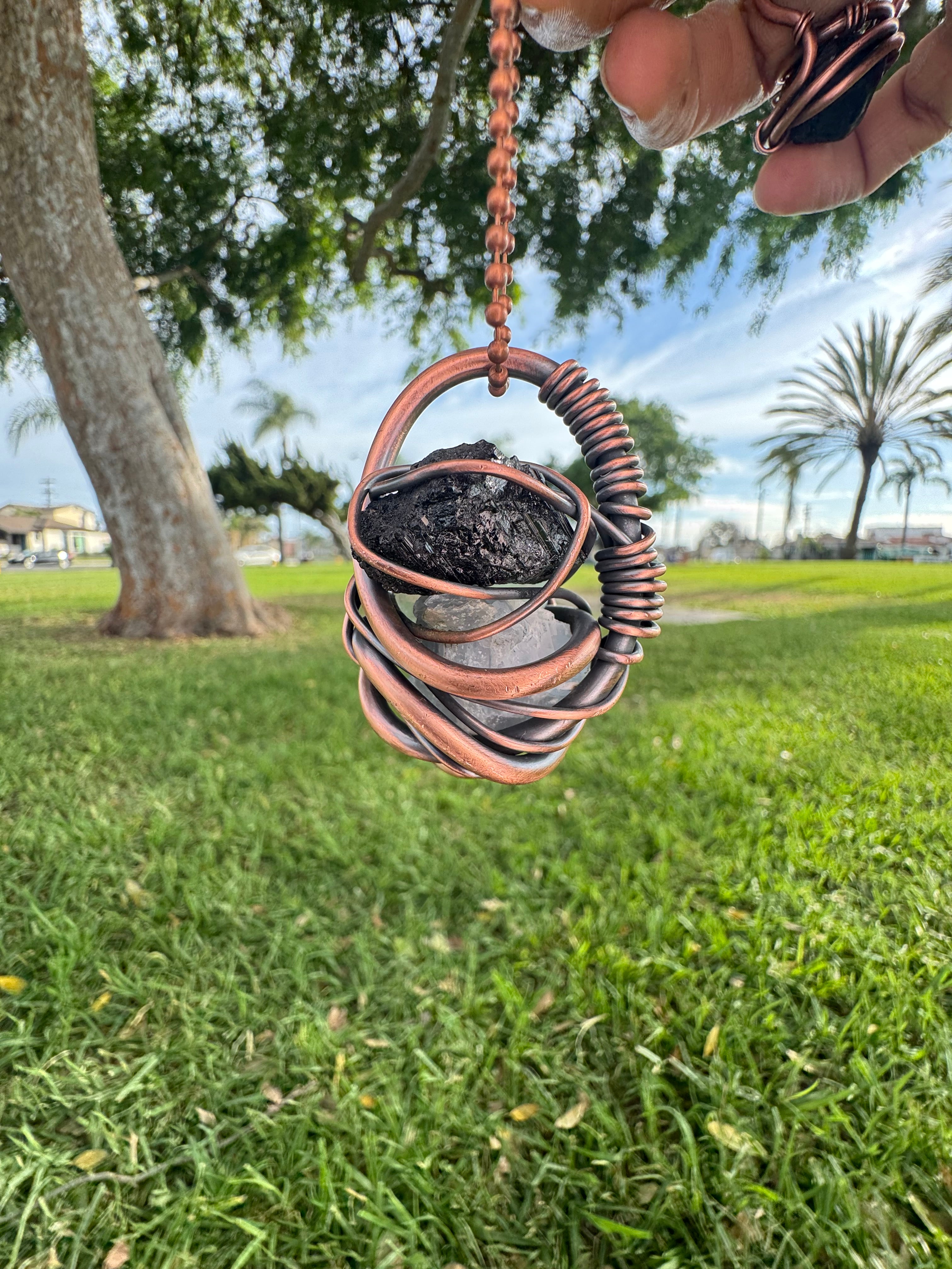 Trio Mio • Twisted Wraps • Tourmaline x Blue & Green Calcite