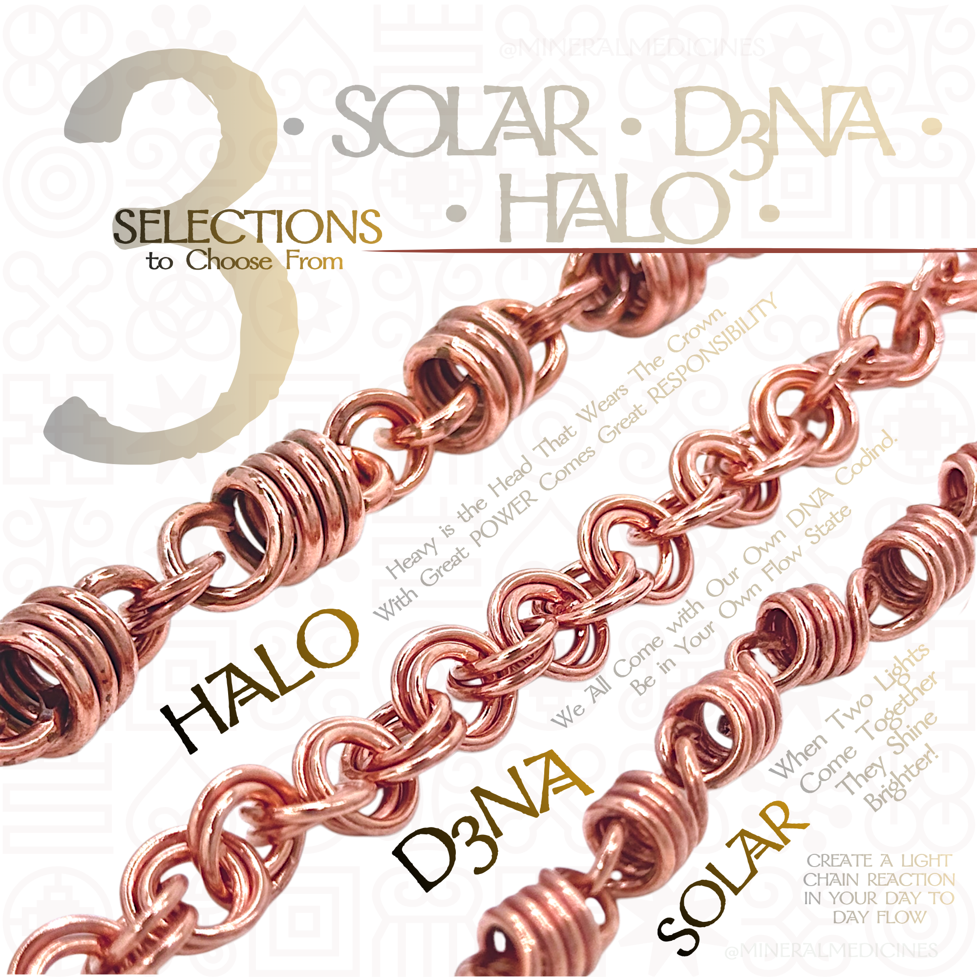 100% Copper ANKLE LINKS• Choose Your Style •